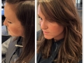 Before and after of color and cut I did